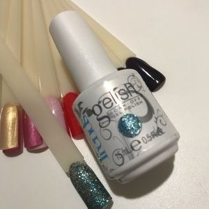 Gelish Blue glitter Soak Off